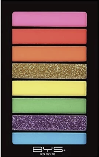 BYS Women's 8-Piece Eye Shadow Palette, Easy Blendable Eye Pigments, Let's Party