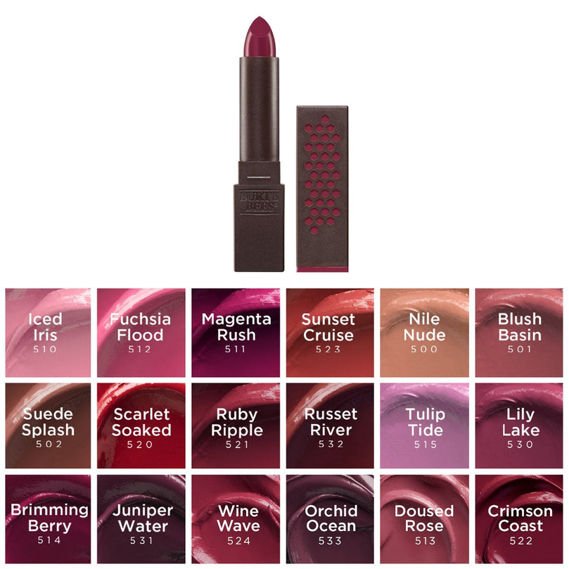 Burt's Bees 100% Natural Moisturizing Lipstick, Brimming Berry - 1 Tube