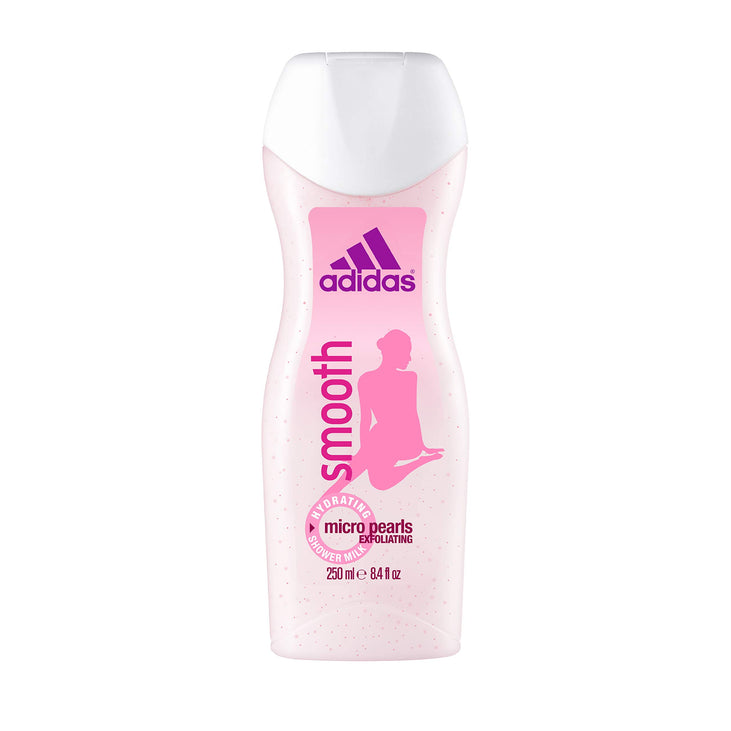 Adidas for Women Smooth Shower Milk 250mL Micro Pearls Exfoliating Hydrating