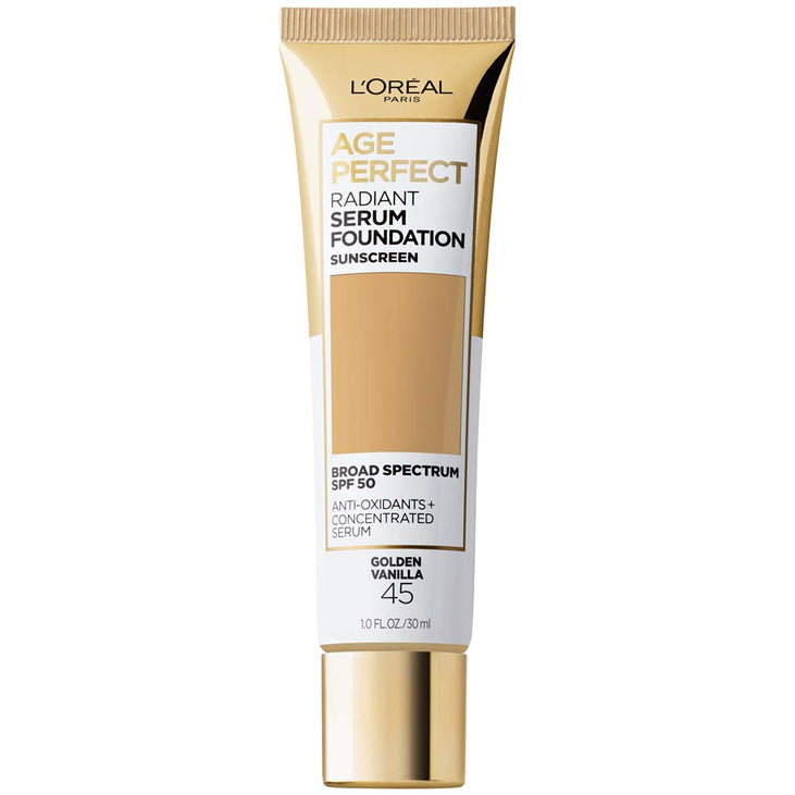 L'Oreal Paris Age Perfect Radiant Serum Foundation with SPF 50, Golden Vanilla, 1 fl. oz.