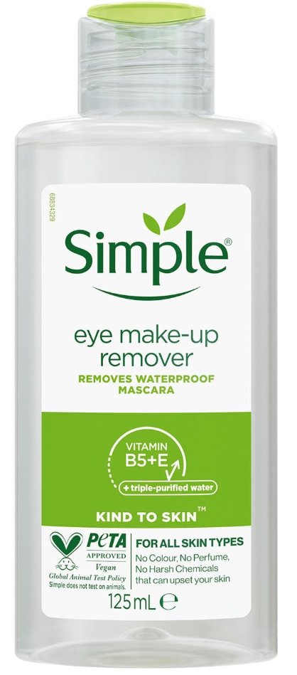 Simple Kind to Skin Eye Make-Up Remover 125ml - Gentle Daily Cleanser