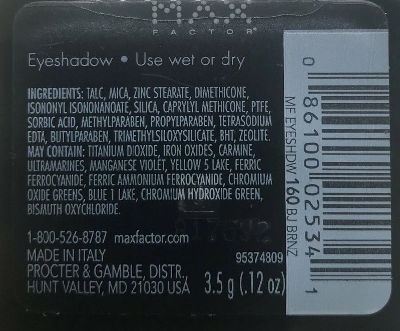 Max Factor Eyeshadow 160 Baja Bronze