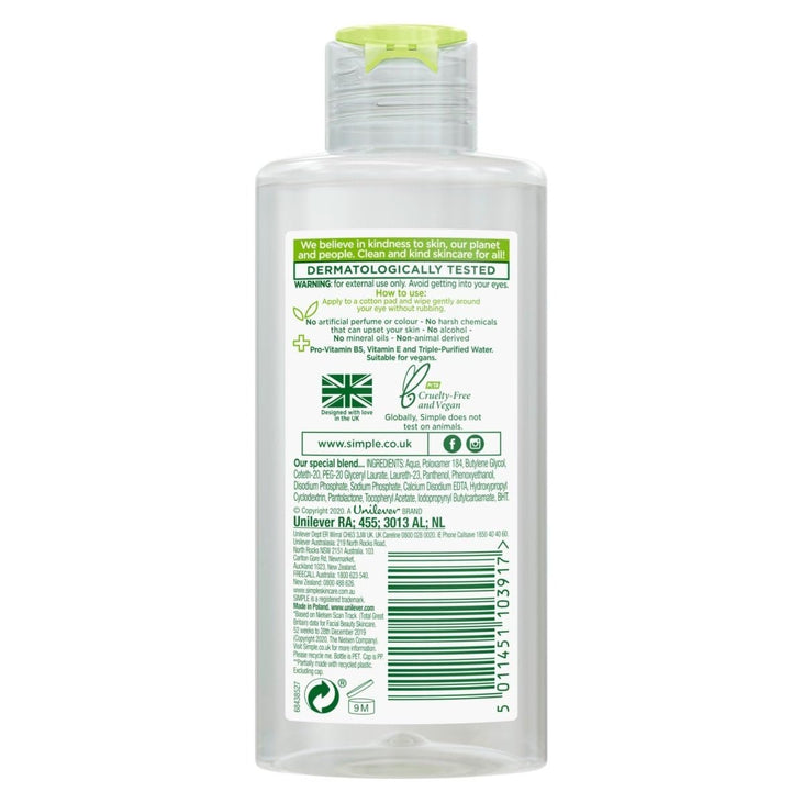 6 x Simple Kind to Eyes Eye Make-up Remover 125ml