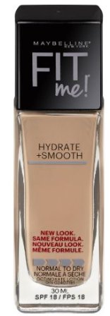 Maybelline Fit Me Hydrate & Smooth Liquid Foundation, 115 Ivory, 1 fl oz