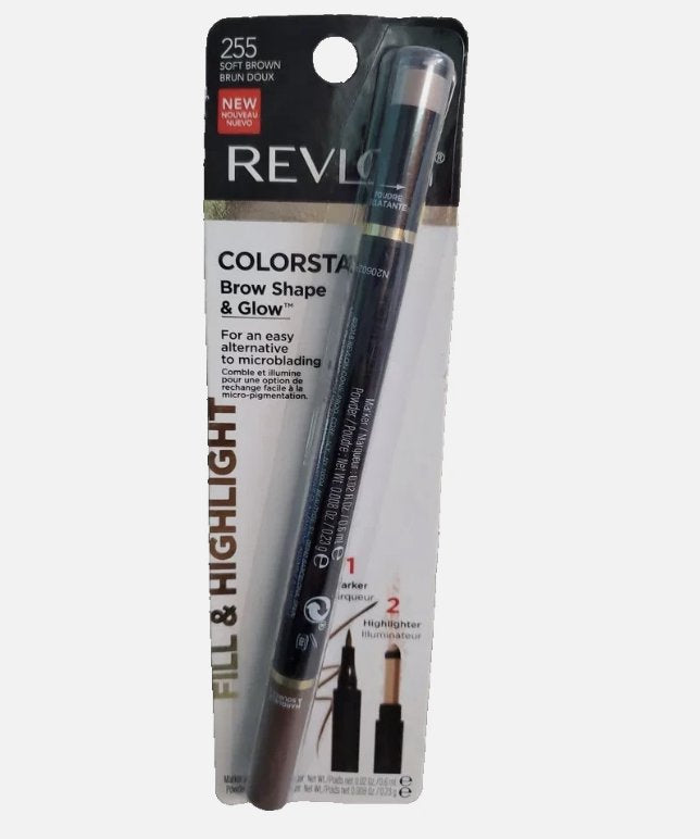 Revlon Colorstay Shape & Glow Eyebrow Marker and Highlighter Duo - Soft Brown 255
