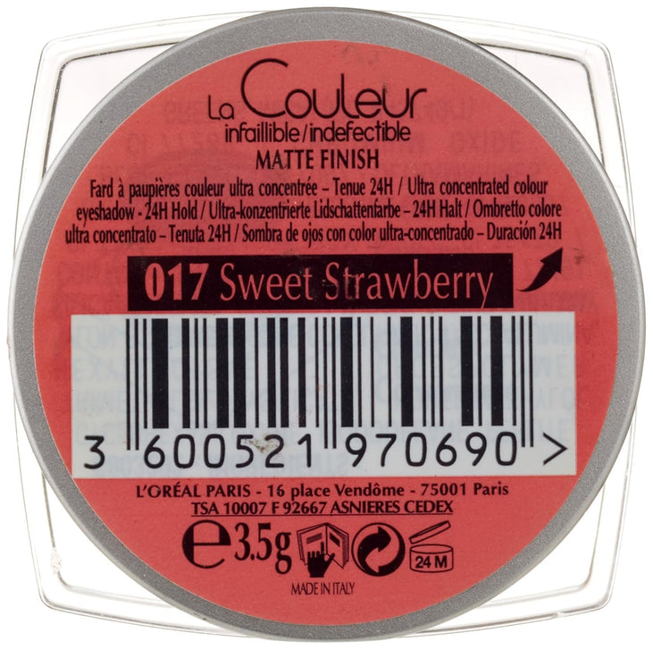 Loreal Color Infallible Eyeshadow 017 Sweet Strawberry 0.12 oz