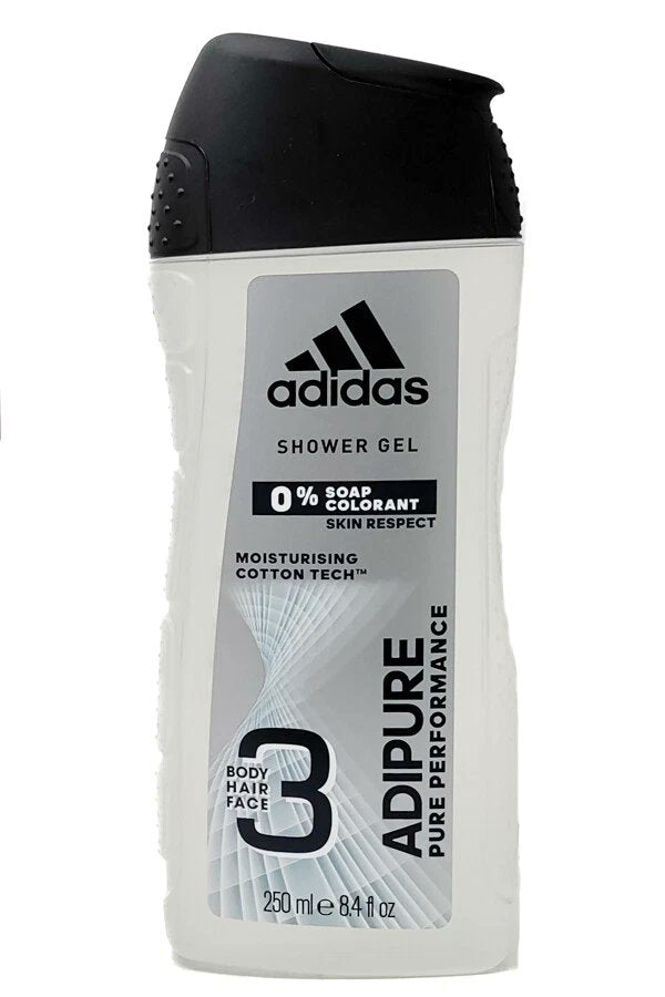 Adidas 3-in-1 Adipure Pure Performance Shower Gel For Men 8.4 oz