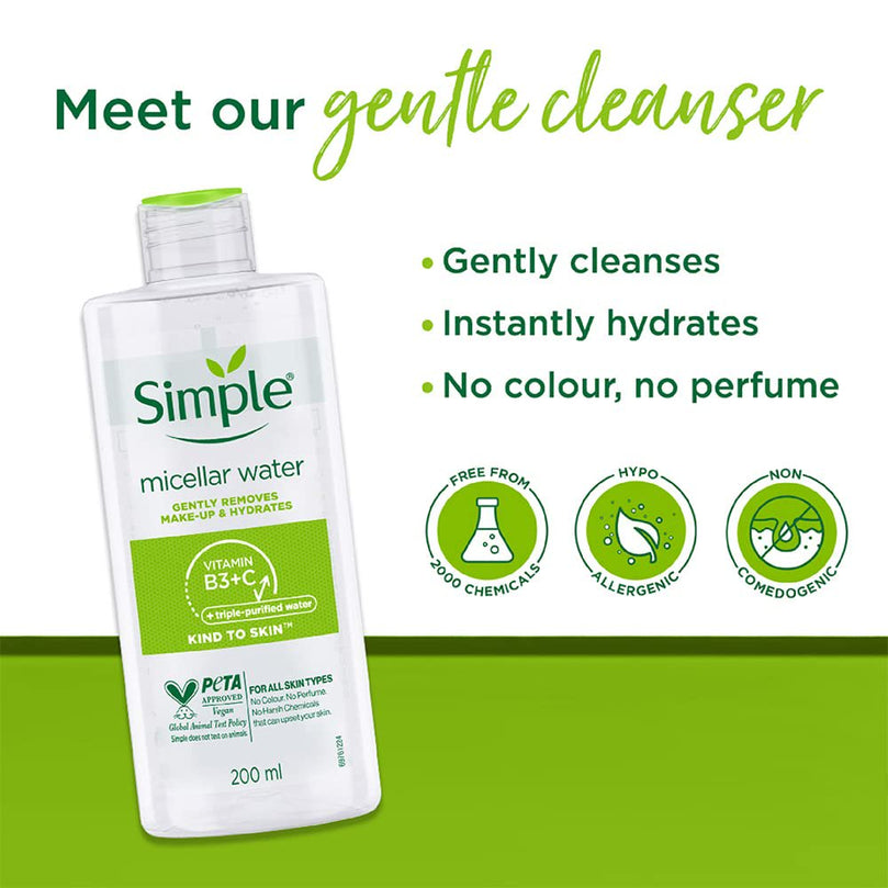 Simple Kind to Skin Micellar Cleansing Water 200ml (6.76 Fl Oz)