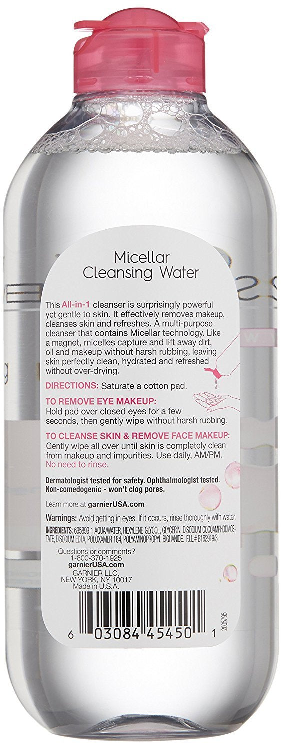 Garnier SkinActive Micellar Cleansing Water 13.5 Fl Oz (Pack of 3)