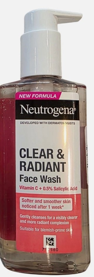 Neutrogena Clear & Radiant Face Wash with Vitamin C and Salicylic Acid 200ml (7 Fl Oz) (Clear & Radiant)