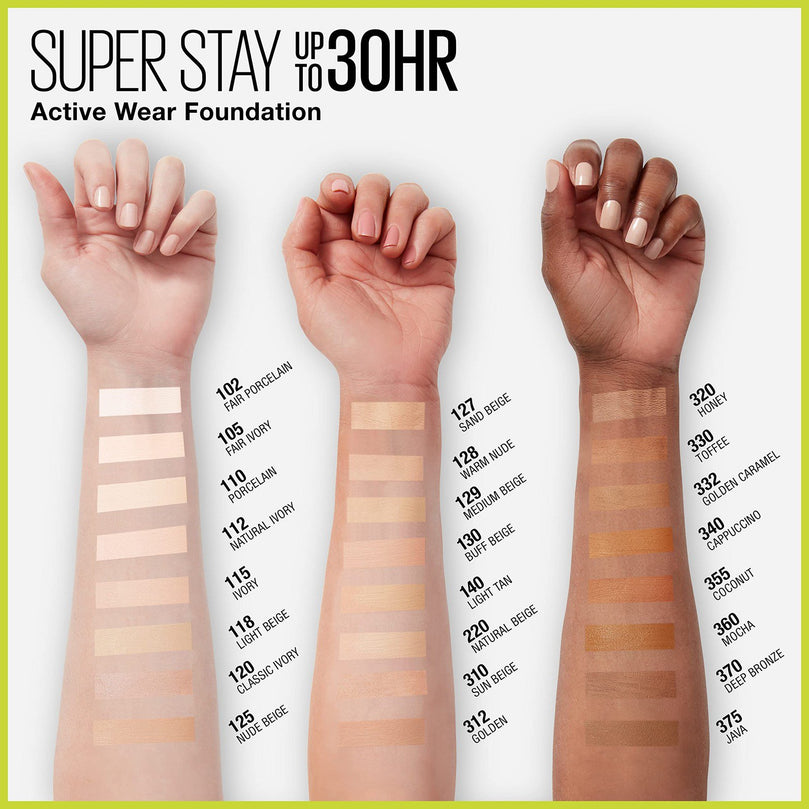 Maybelline Super Stay Full Coverage Foundation 120 Classic Ivory 1 Fl Oz