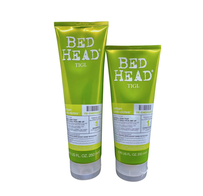 Tigi Bed Head Urban Antidotes Re-Energize Shampoo 8.45 Oz & Conditioner 6.76 Oz Set