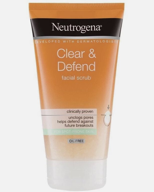 Neutrogena Clear & Defend Facial Scrub 150 ml (3 PACK)