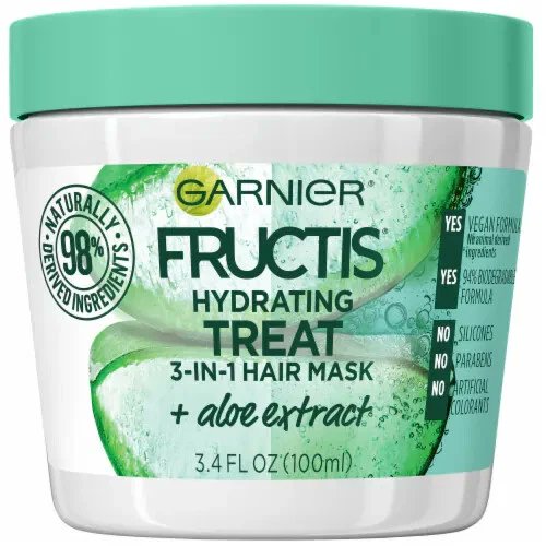 Garnier Fructis Hydrating Treat 1 Minute Hair Mask with Aloe Extract 3.4 fl oz