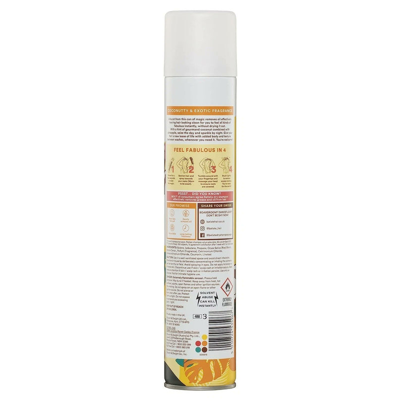 Batiste Dry Shampoo Tropical Coconut Instant Hair Refresh 350mL