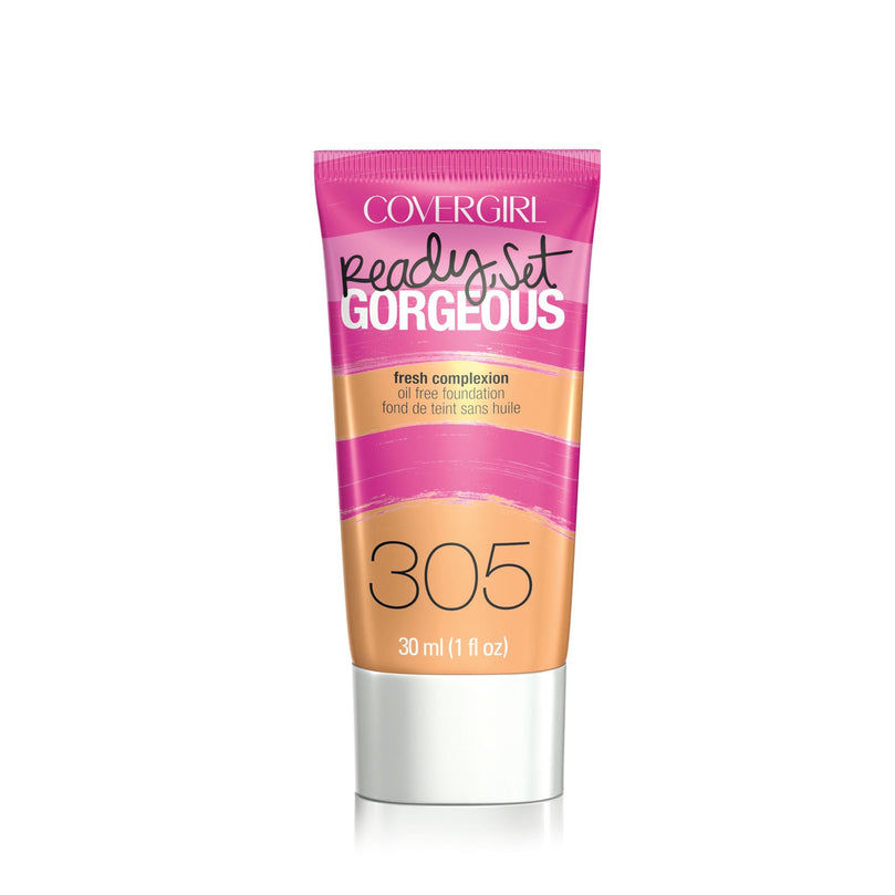 COVERGIRL Ready Set Gorgeous Foundation Golden Tan 305, 1 oz (packaging may vary)