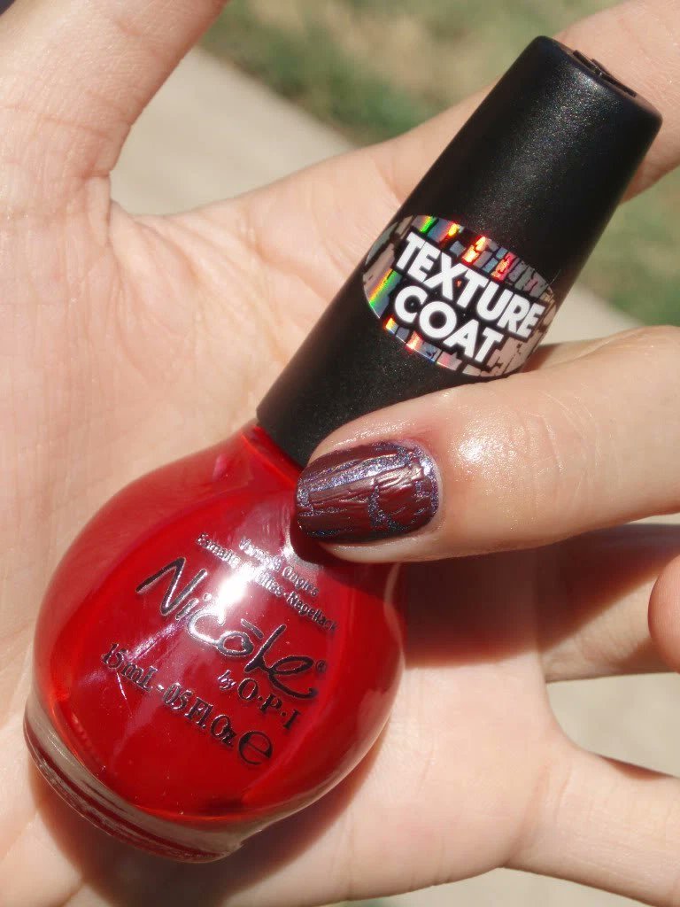 OPI Nicole Nail Lacquer NI377 Red Textured Nail Polish