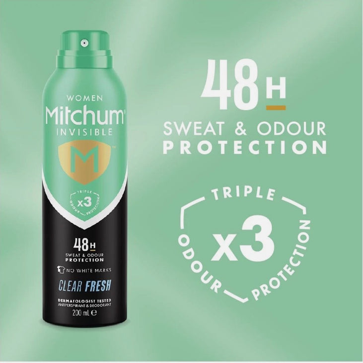 Mitchum Invisible Clear Fresh Anti Perspirant Spray 200 ml