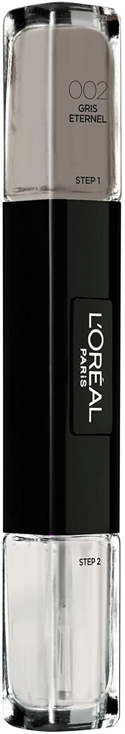 Loreal Infallible Gel Effect Nail Polish & Top Coat Duo 002 Gris Eternal
