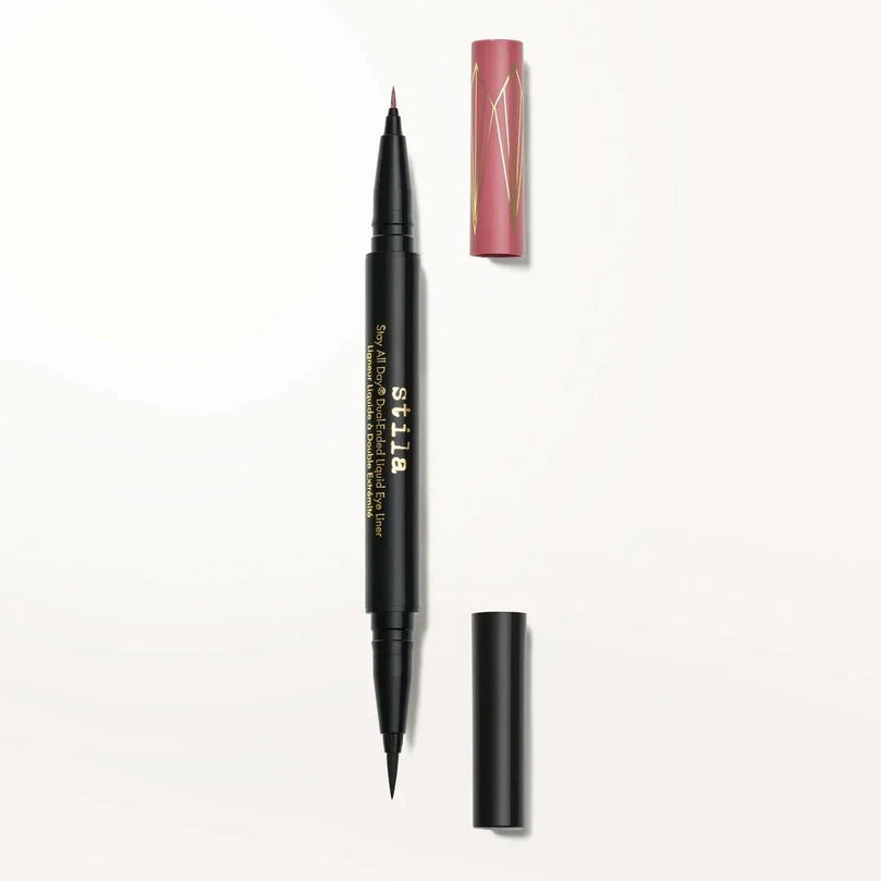 Stila Stay All Day Dual-Ended Liquid Eyeliner Original & Micro Tip Intense Black & Rum Punch