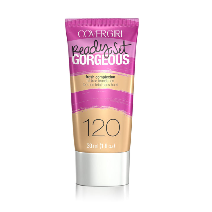 COVERGIRL Ready Set Gorgeous Liquid Makeup Foundation, Nude Beige 120, 1 oz