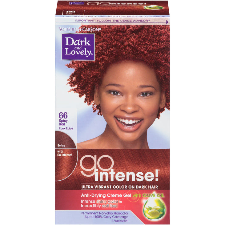 SoftSheen Carson Dark and Lovely Go Intense Permanent Hair Color 66 Spicy Red (Packaging May Vary)