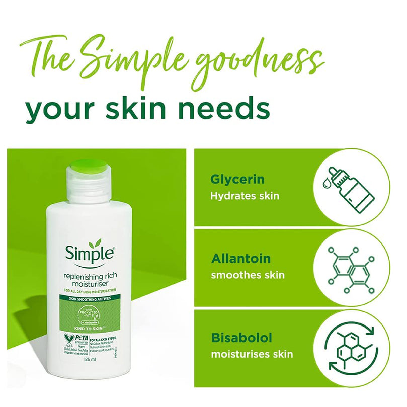 Simple Kind to Skin Replenishing Rich Moisturiser 4.2 oz (2 Pack)