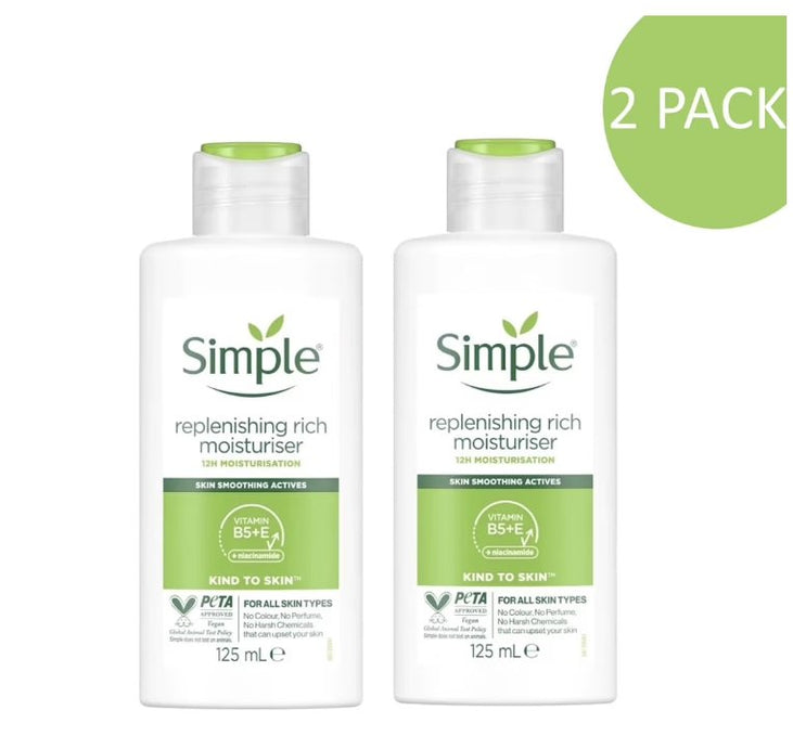 Simple Kind To Skin Protecting Light Moisturiser 125ml Pack of 2