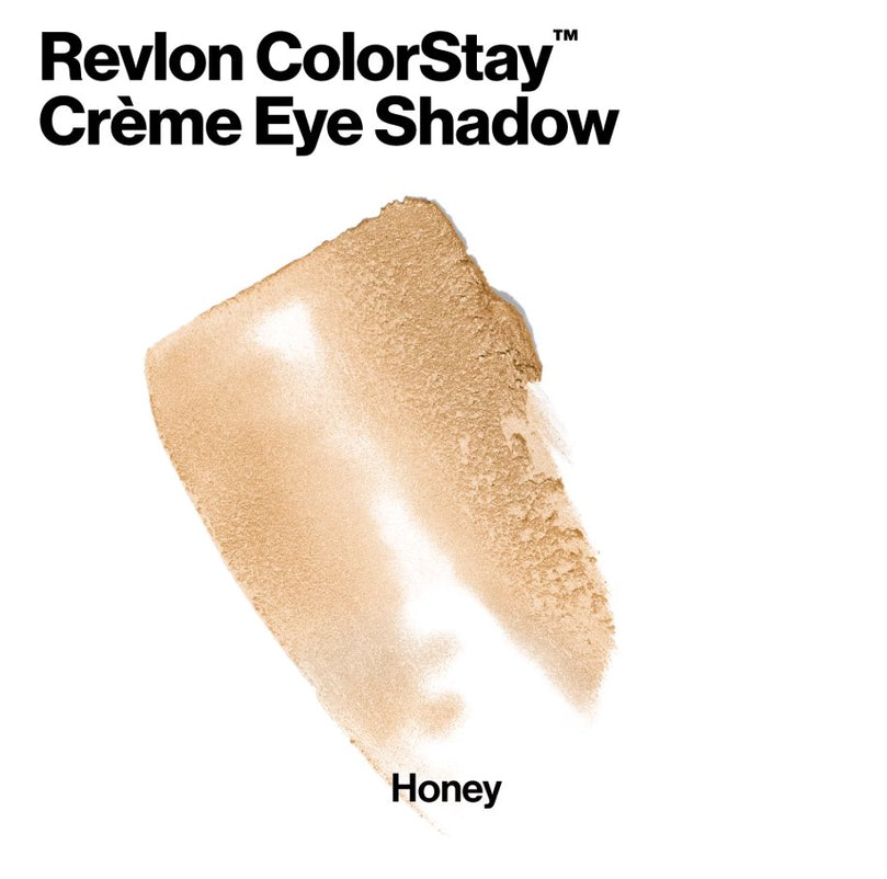 REVLON Colorstay Creme Eye Shadow, Longwear Blendable Matte or Shimmer Eye Makeup with Applicator Brush in Gold, Honey (725) (Pack of 2)