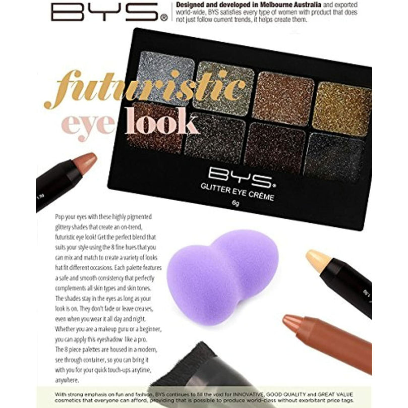 BYS Glitter Gel Makeup Palette 8 shades - Razzle Dazzle