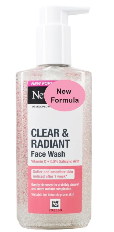 Neutrogena Clear & Radiant Face Wash with Vitamin C and Salicylic Acid 200ml (7 Fl Oz) (Clear & Radiant)