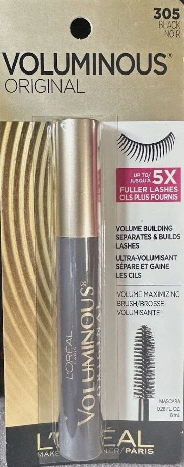 Loreal Paris Original Voluminous Mascara 305 Black (2 Count)