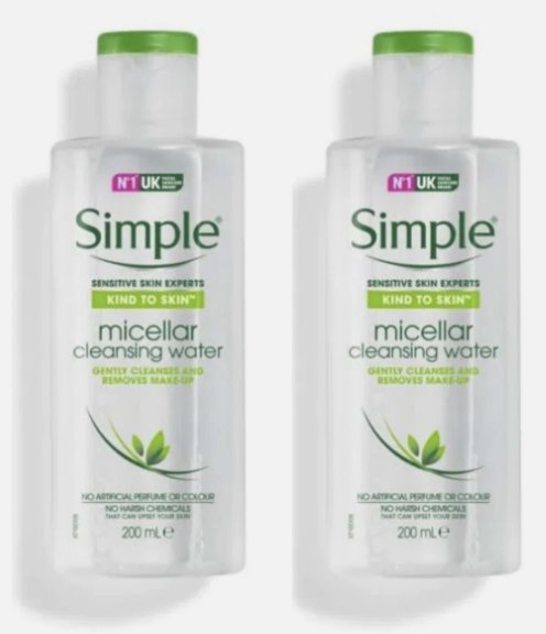 Simple Kind to Skin Micellar Cleansing Water, 200 ml/6.8 oz - Pack of 4