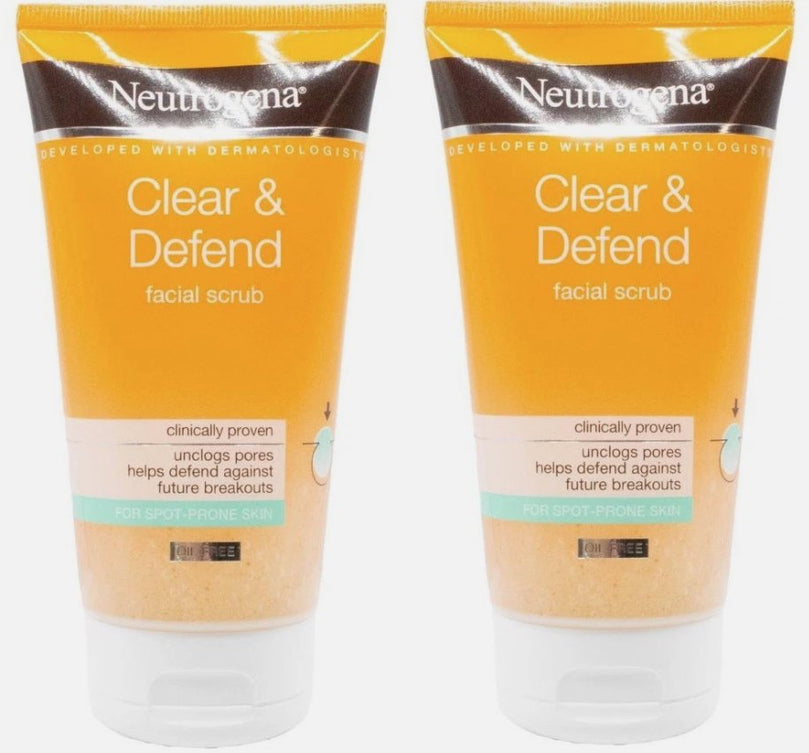 Neutrogena Clear & Defend Facial Scrub 150 ml (2 PACK)