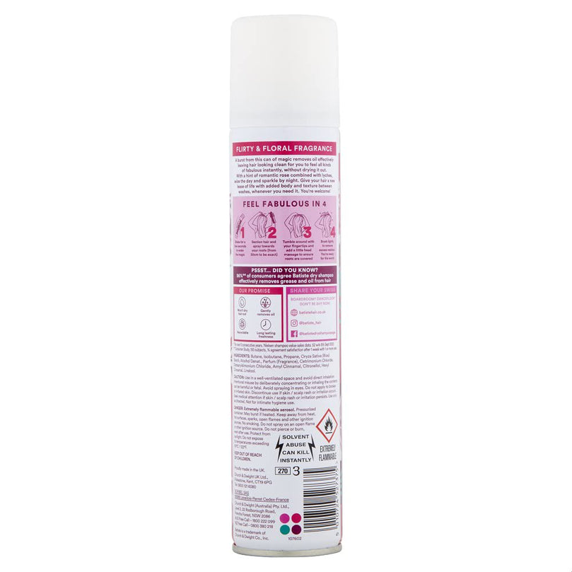 Batiste Dry Shampoo, Blush Fragrance, 6.73 Ounce