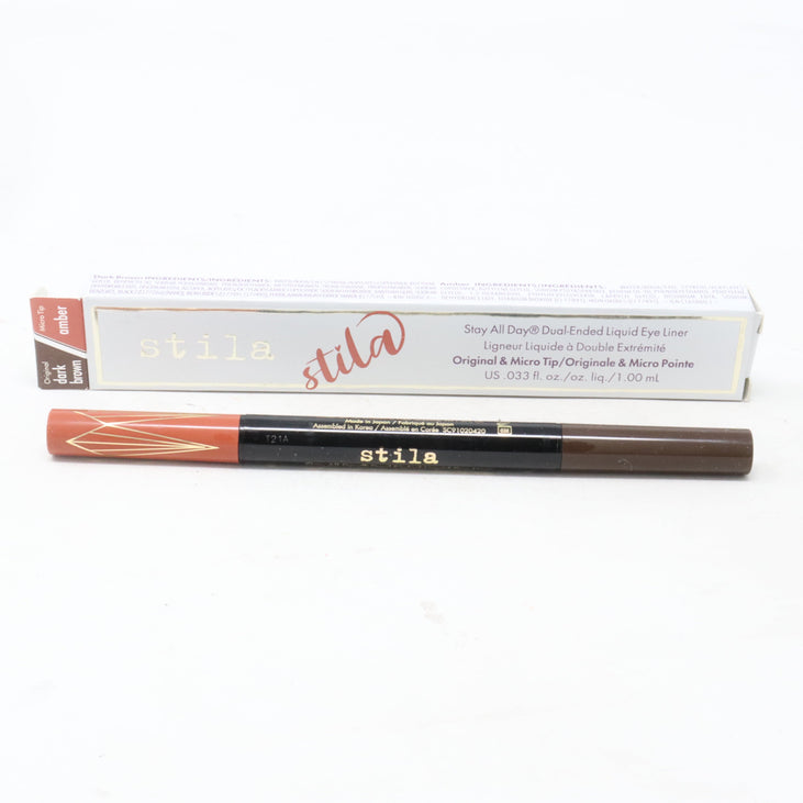 Stila Stay All Day Dual Eye Liner Dark Brown/Amber 0.33 oz