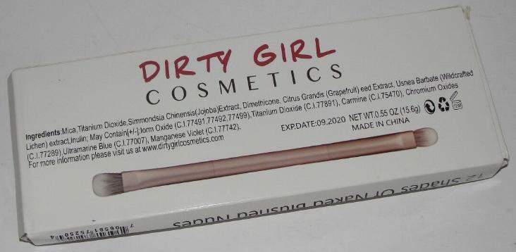 Dirty Girl Cosmetics 12 Shades of Naked Blushed Nudes Palette