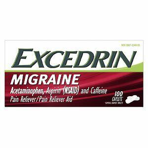Excedrin Migraine Caplets for Migraine Headache Relief - 100 Count