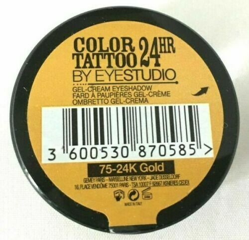 Maybelline Color Tattoo 24 HR Eyeshadow 75 24KGold .14 Oz.