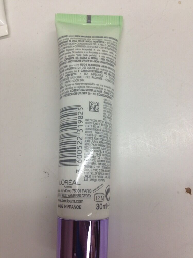 L'Oreal Paris Nude Magique CC Cream ANTI-REDNESS