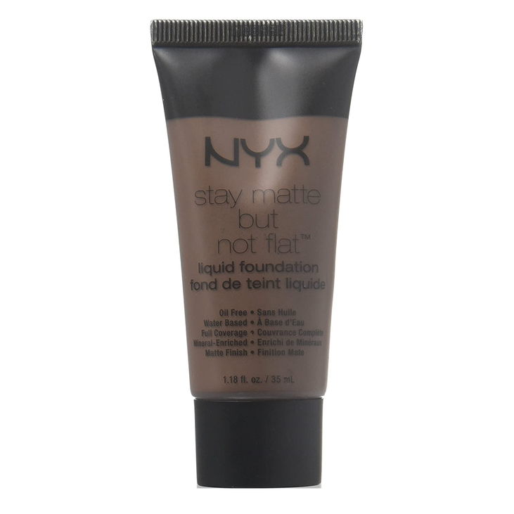 NYX PROFESSIONAL MAKEUP Stay Matte But Not Flat Liquid Foundation, Deep Dark, 1.18 Ounce