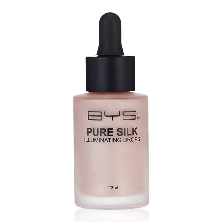 BYS Pure Silk Illuminating Drops, Frosted Glow - Instant Skin Complexion Enhancement - Concentrated Liquid Shimmer