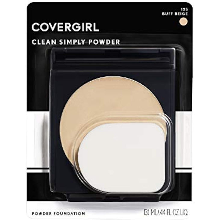 Covergirl Clean Sensitive Skin Pressed Powder Foundation, Buff Beige 525, 0.44 Fl. Oz, 2 Count