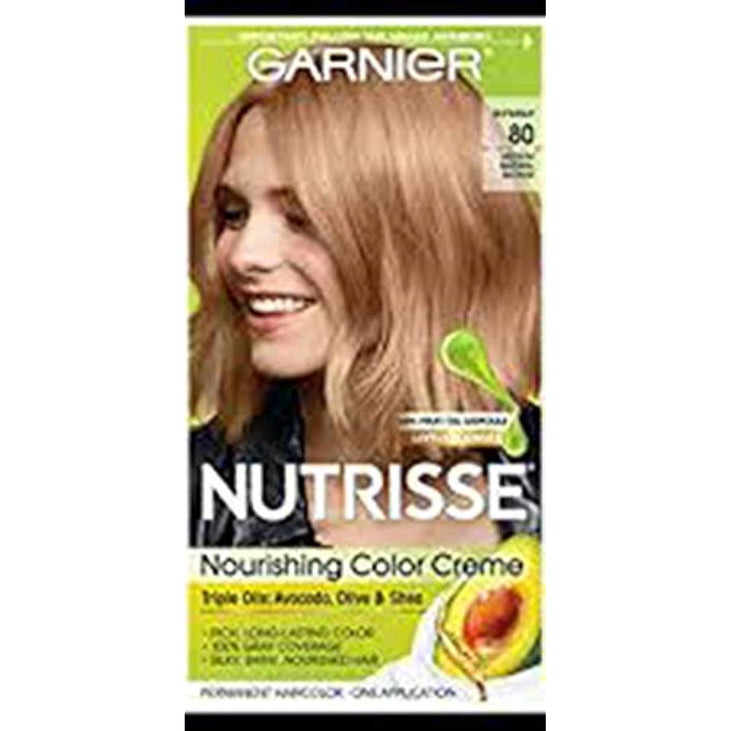 Garnier Nutrisse Nourishing Hair Color Creme, 080 Medium Natural Blonde Butternut