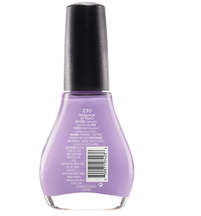 Cutex Color & Care Polish, Language Of Lilacs