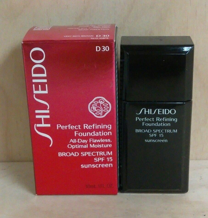Shiseido Perfect Refining Foundation SPF15 D30 Very Rich Brown 1oz