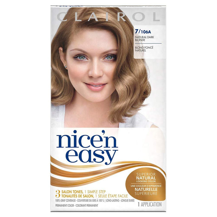 Clairol Nice 'N Easy Permanent Color 7/106A Natural Dark Neutral Blonde, 1.0 KIT
