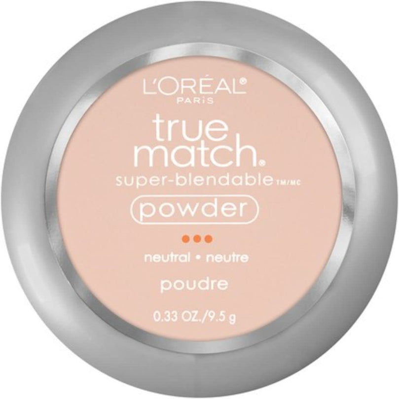 L'Oreal Paris True Match Super-Blendable Oil Free Makeup Powder, Soft Ivory, 0.33 oz