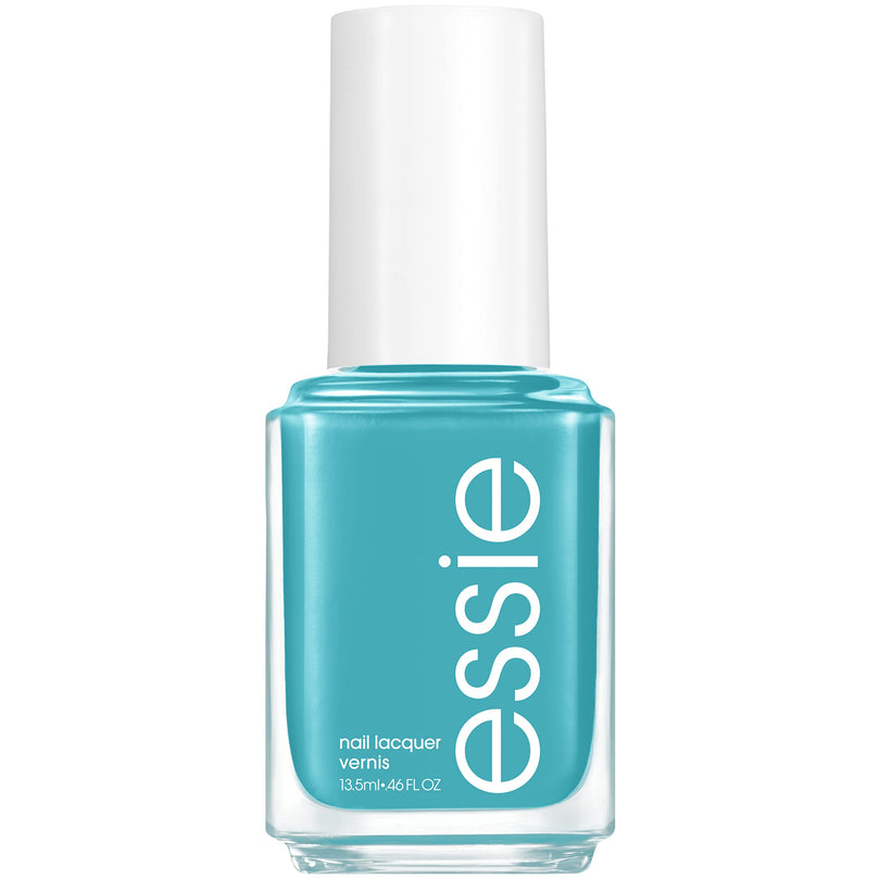 essie Salon Quality 8 Free Vegan Nail Polish, In the cab-ana, Aqua Blue, 0.46 fl oz Bottle