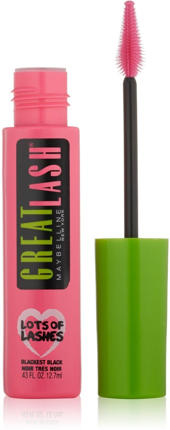 Maybelline Great Lash Lots Of Lashes Washable Mascara, Blackest Black